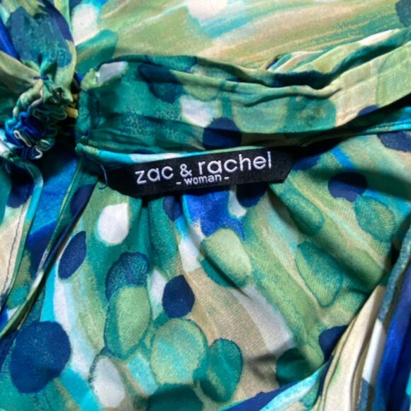 Zac & Rachel Abstract Polka Dot Cowl Neck Top size 2X - Picture 5 of 5